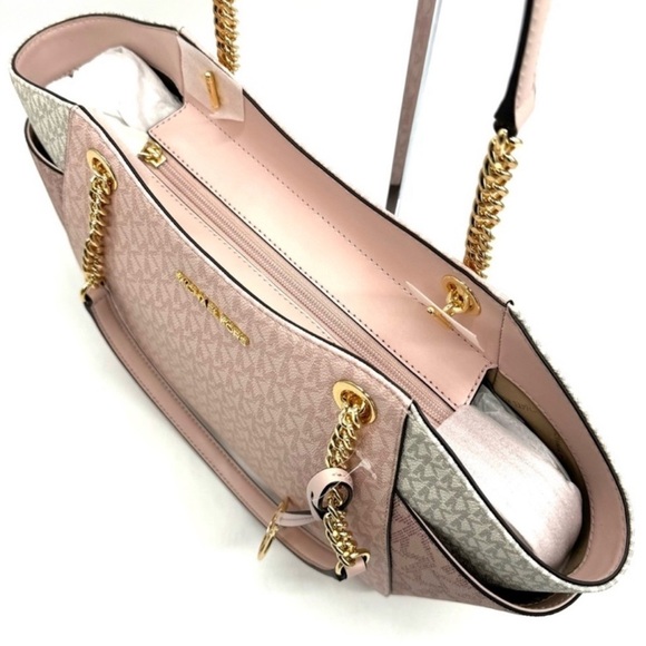 Michael Kors Large Jet Set Travel Shoulder Bag & Trifold Wallet Light Pink Multi - Picture 7 of 13